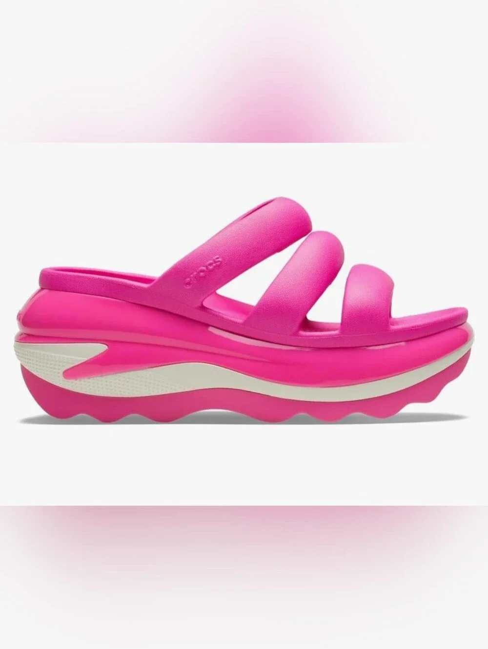 💗 Crocs MEGA CRUSH Triple Band Slide Sandals - Pink Crush NWOT - Picture 14 of 14